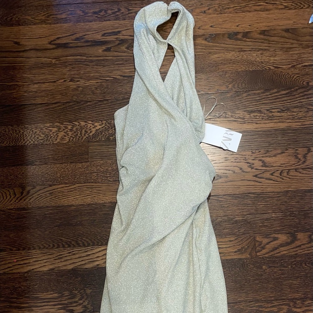 Silver Zara long dress (with tags!!)